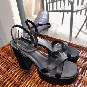 Elegant Black Platform Sandals